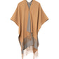 Double-face Ruana in color Camel