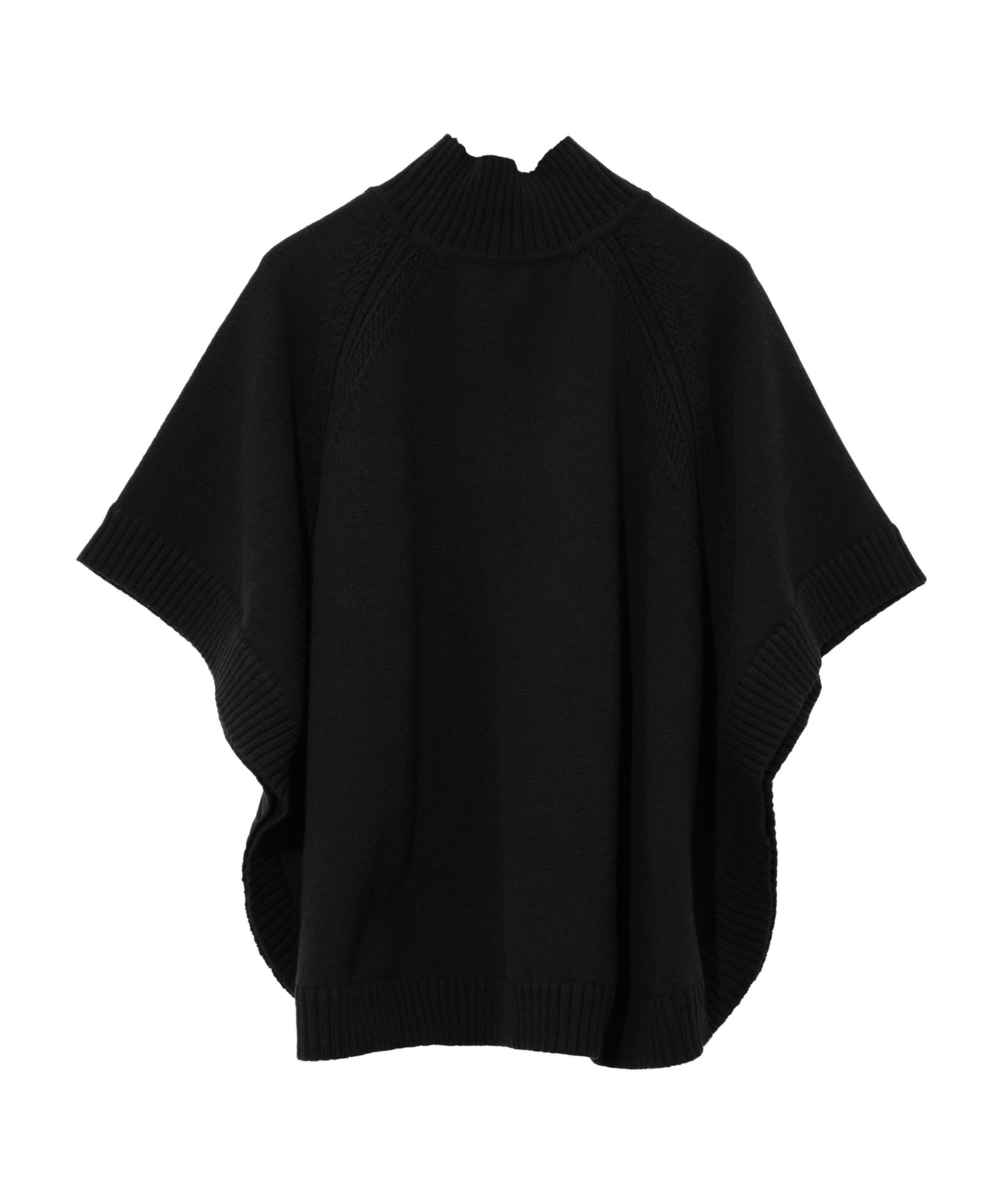 Cocoon Poncho in color black