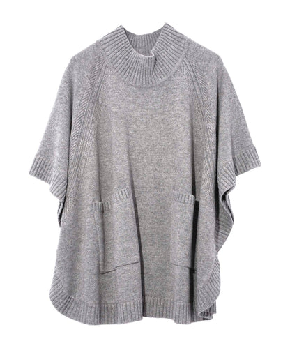 Cocoon Poncho in color heather grey