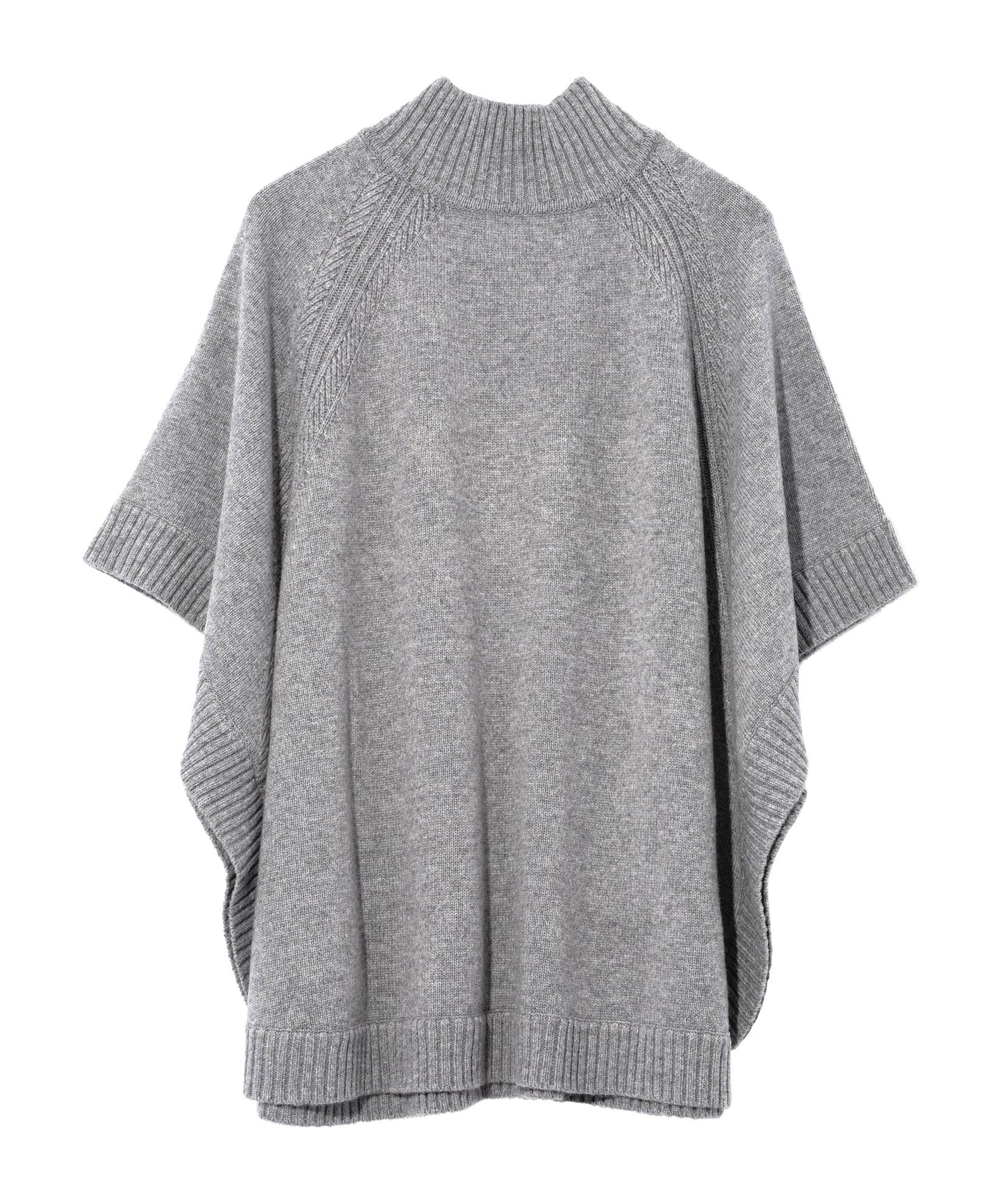 Cocoon Poncho in color heather grey