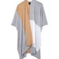 Essential Colorblock Ruana in color Grey Heather