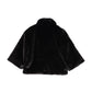 Sheared Mink Faux Fur Jacket in color Black