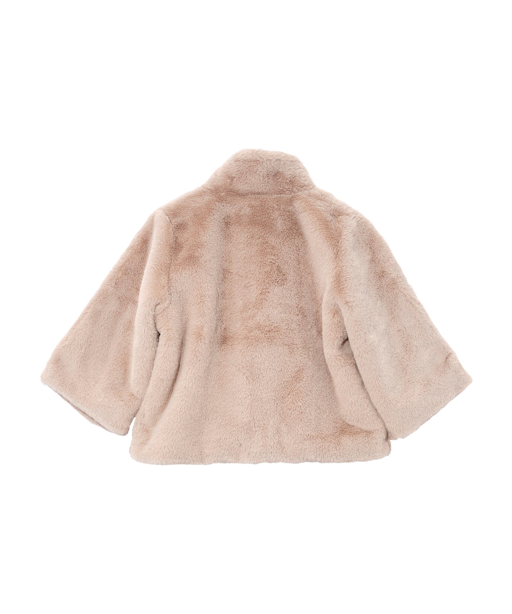 Sheared Mink Faux Fur Jacket in color Pebble