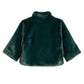 Sheared Mink Faux Fur Jacket in color bottle green
