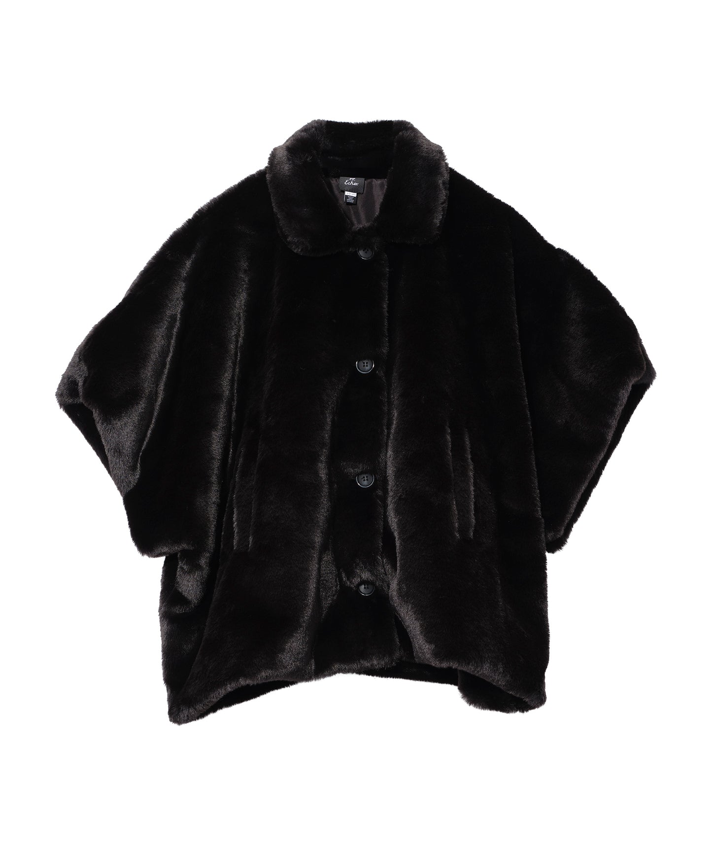 Faux Fur Cape in color black