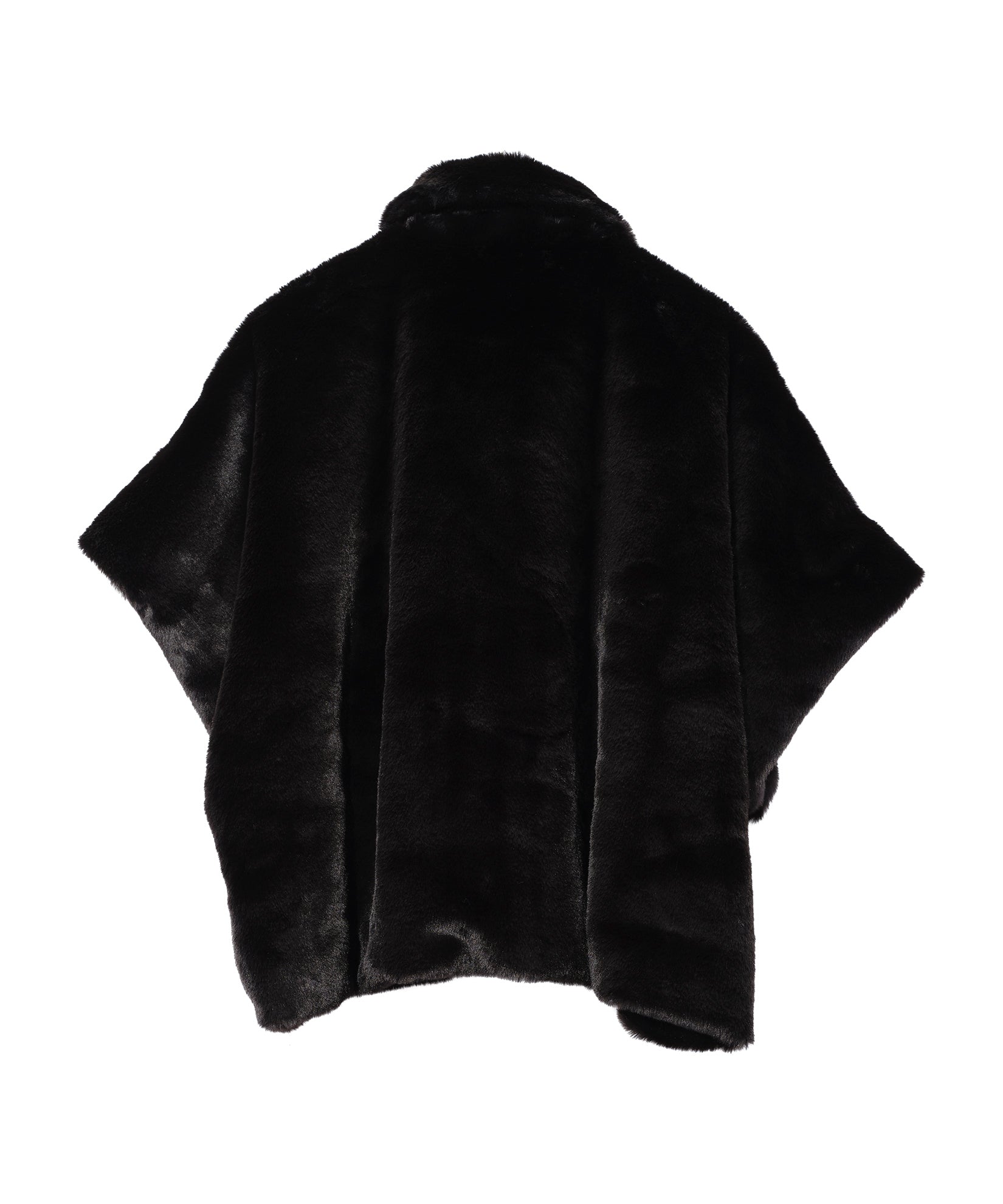 Faux fur black cape best sale