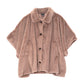 Faux Fur Cape in color cappuccino