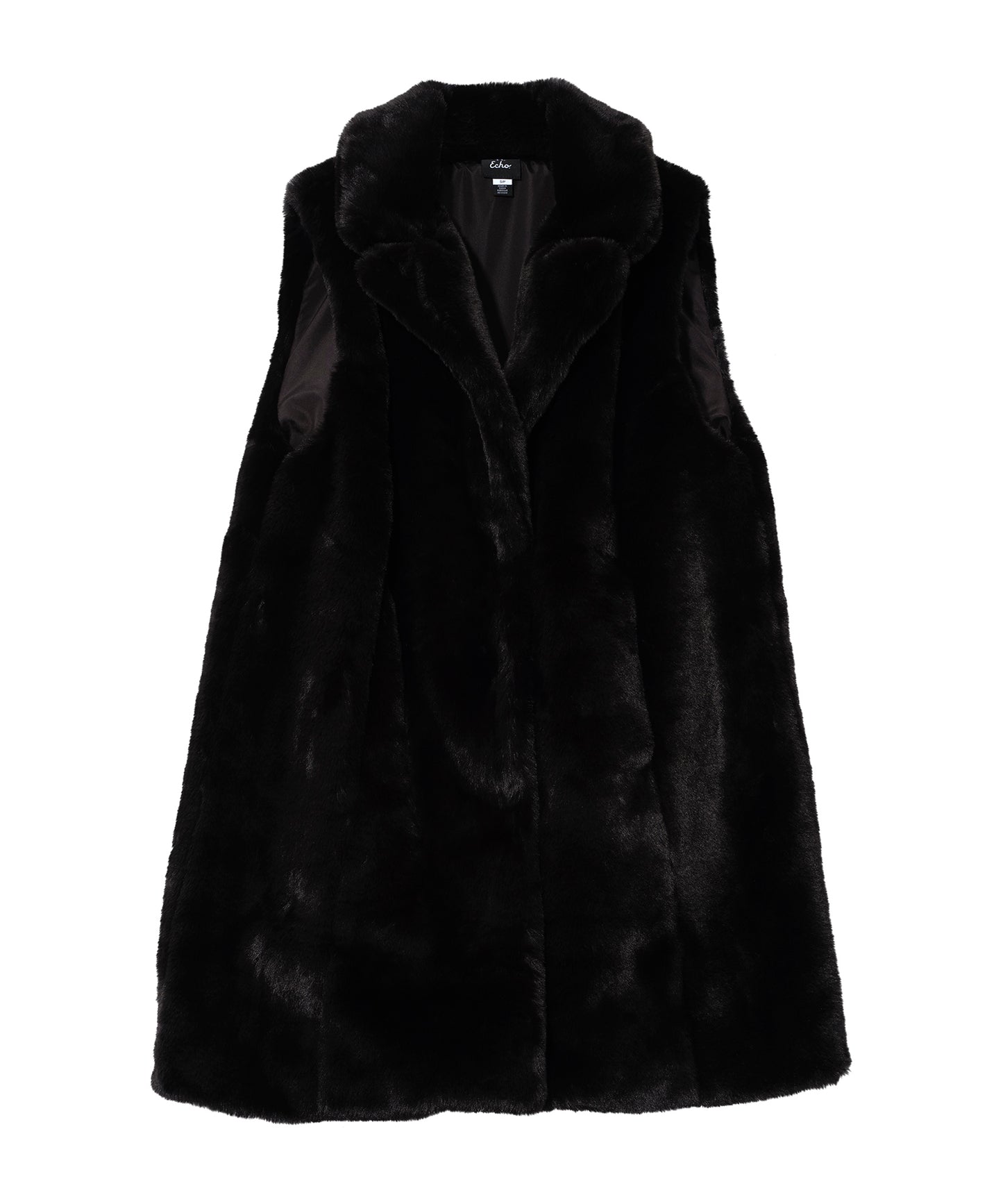 Sheared Mink Longline Vest in color black