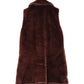 Sheared Mink Longline Vest in color chocolate