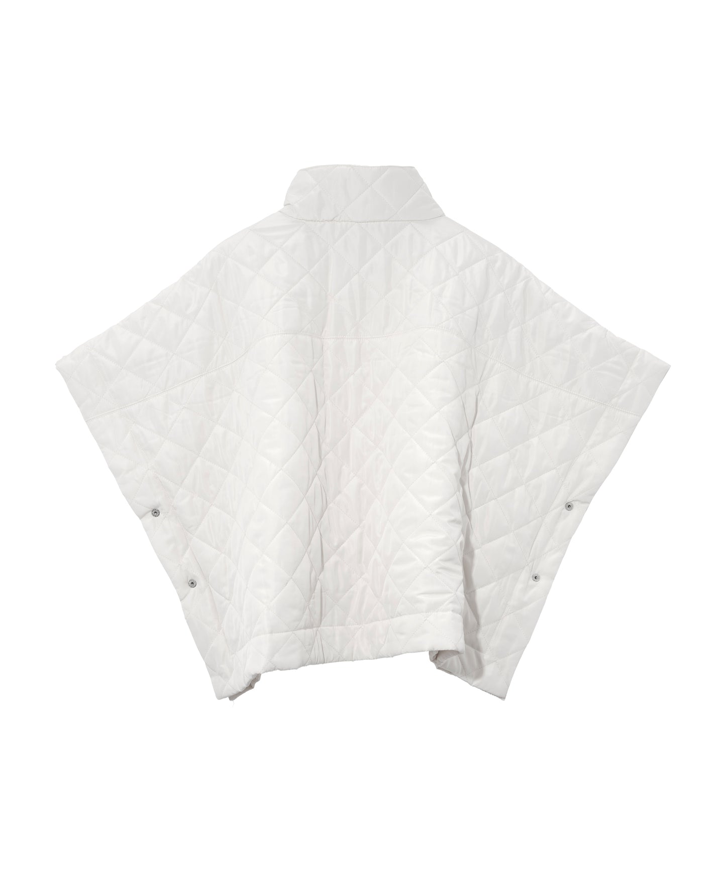 Quilted Poncho in color cream