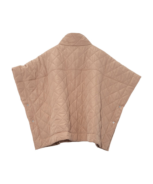 Quilted Poncho in color camel