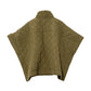 Quilted Poncho in color olive