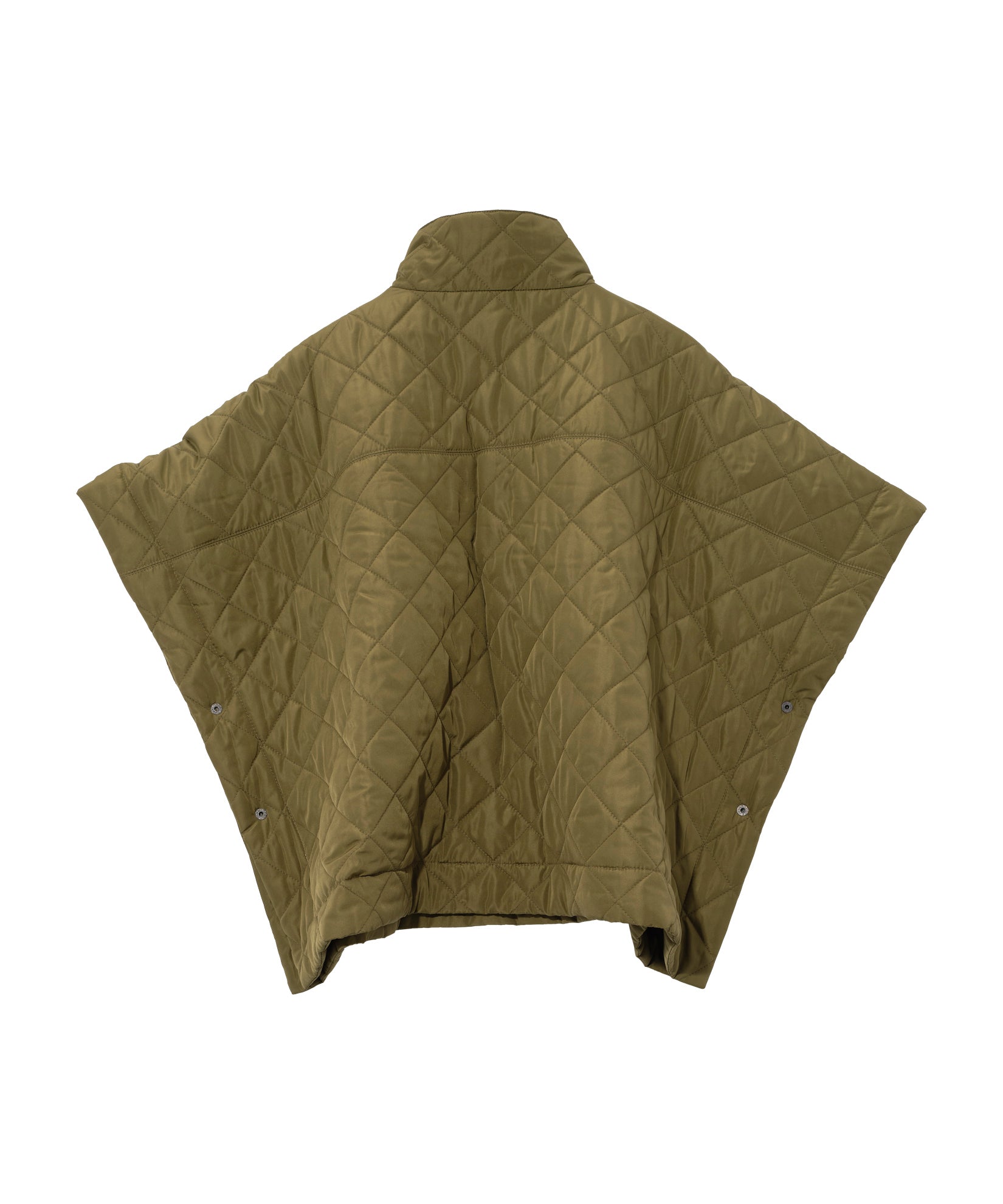 Quilted Poncho in color olive