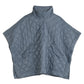 Quilted Poncho in color denim blue