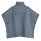 Quilted Poncho in color denim blue
