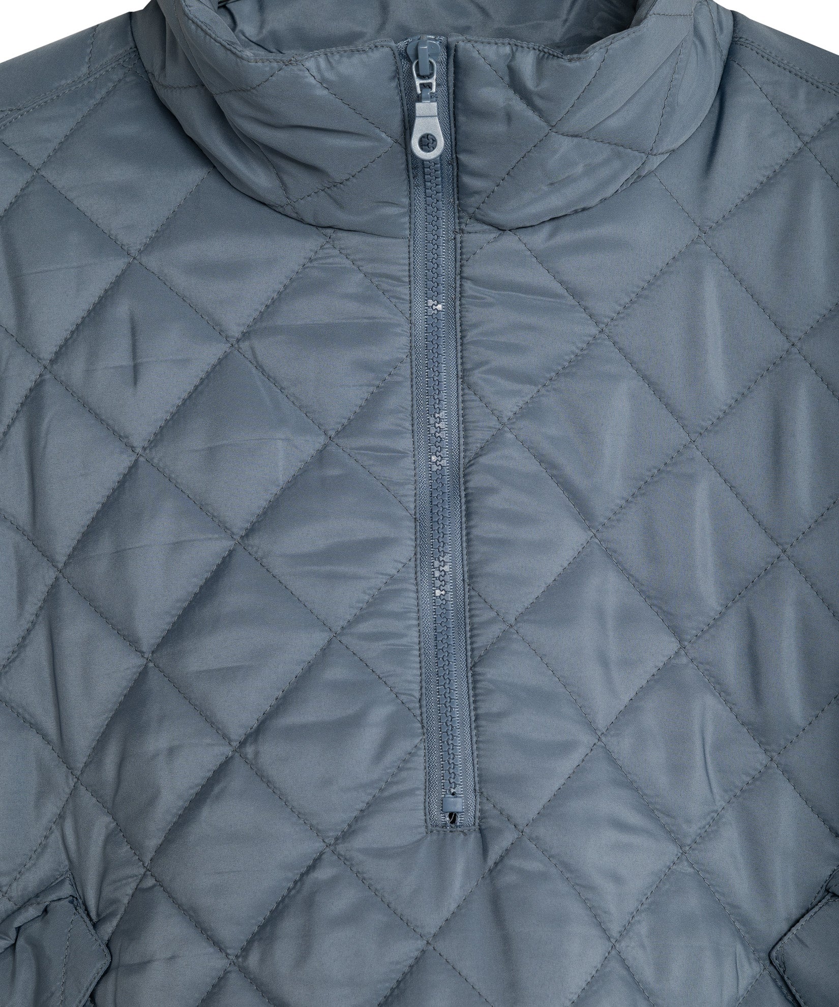 Quilted Poncho in color denim blue