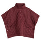 Quilted Poncho in color winter berry