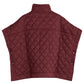 Quilted Poncho in color winter berry