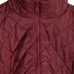 Quilted Poncho in color winter berry