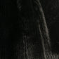 Collarless Fur Jacket With Raglan Sleeves color black