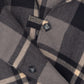 Windowpane Hooded Ruana in color charcoal