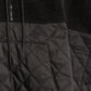 Combo Quilted Hooded Poncho in color black