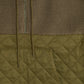 Combo Quilted Hooded Poncho in color olive