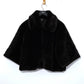 blair sheared mink faux fur jacket in denim black