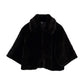 blair sheared mink faux fur jacket in black