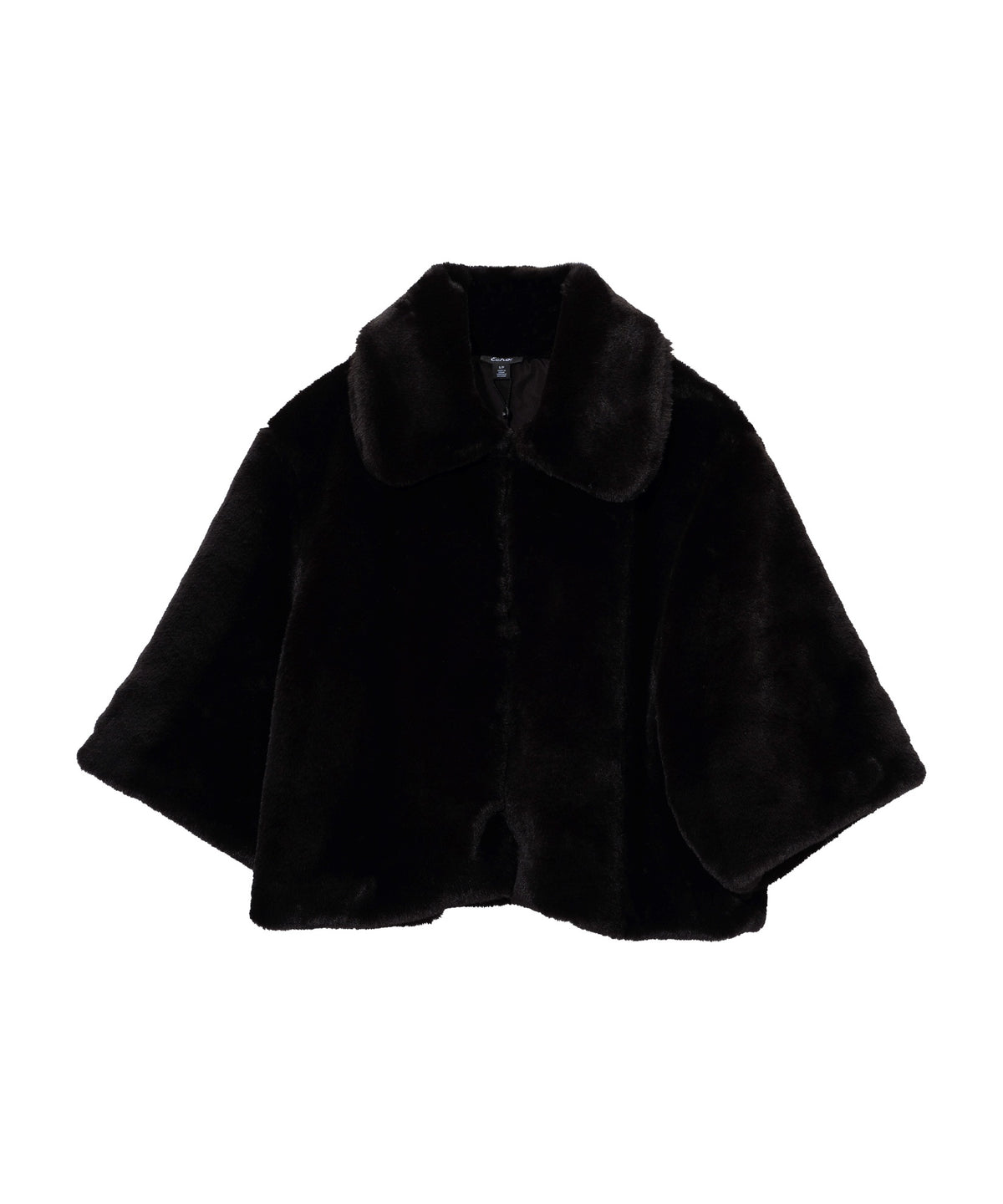 blair sheared mink faux fur jacket in black
