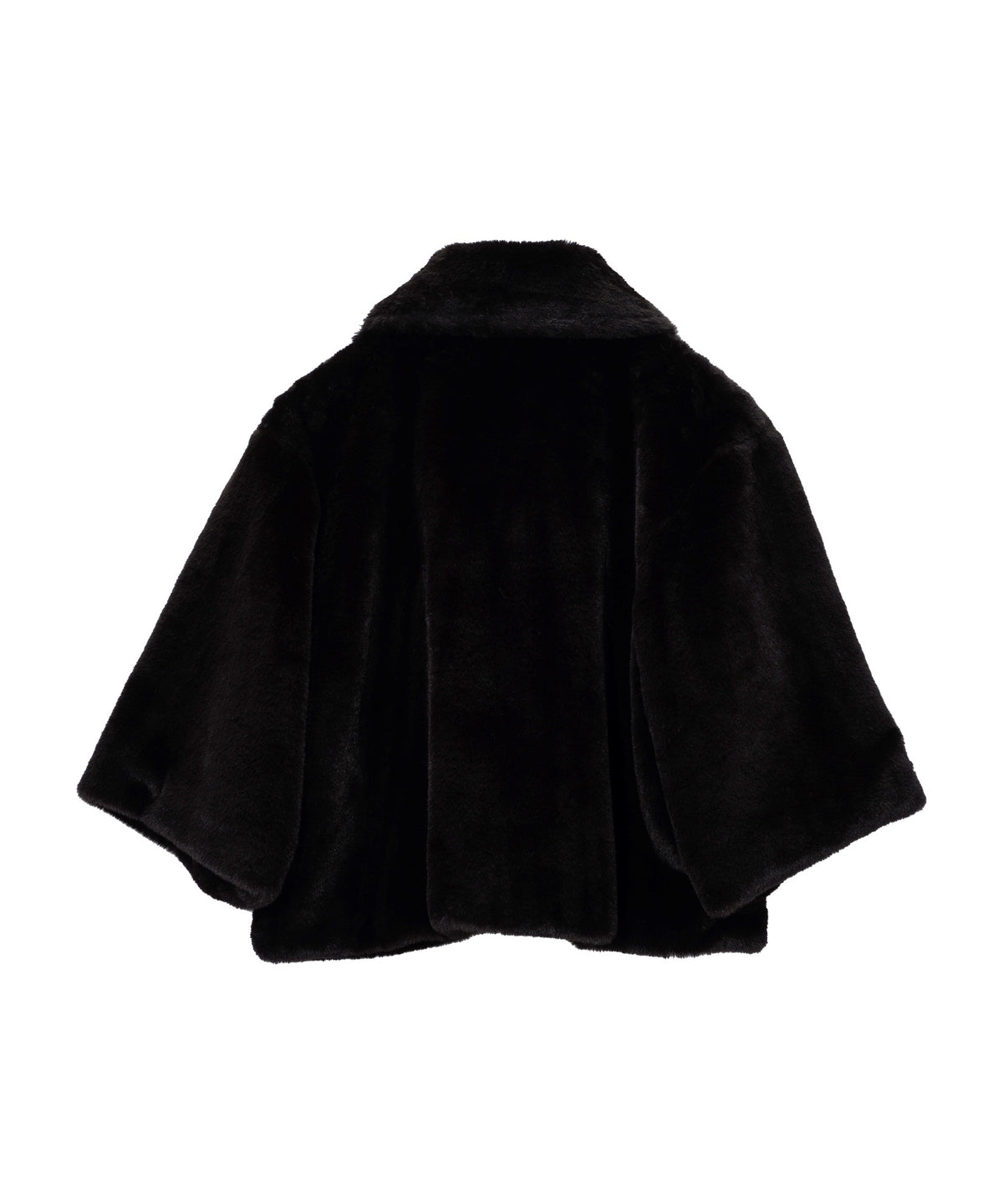 blair sheared mink faux fur jacket in black