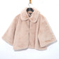 blair sheared mink faux fur jacket in taupe