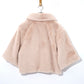 blair sheared mink faux fur jacket in taupe