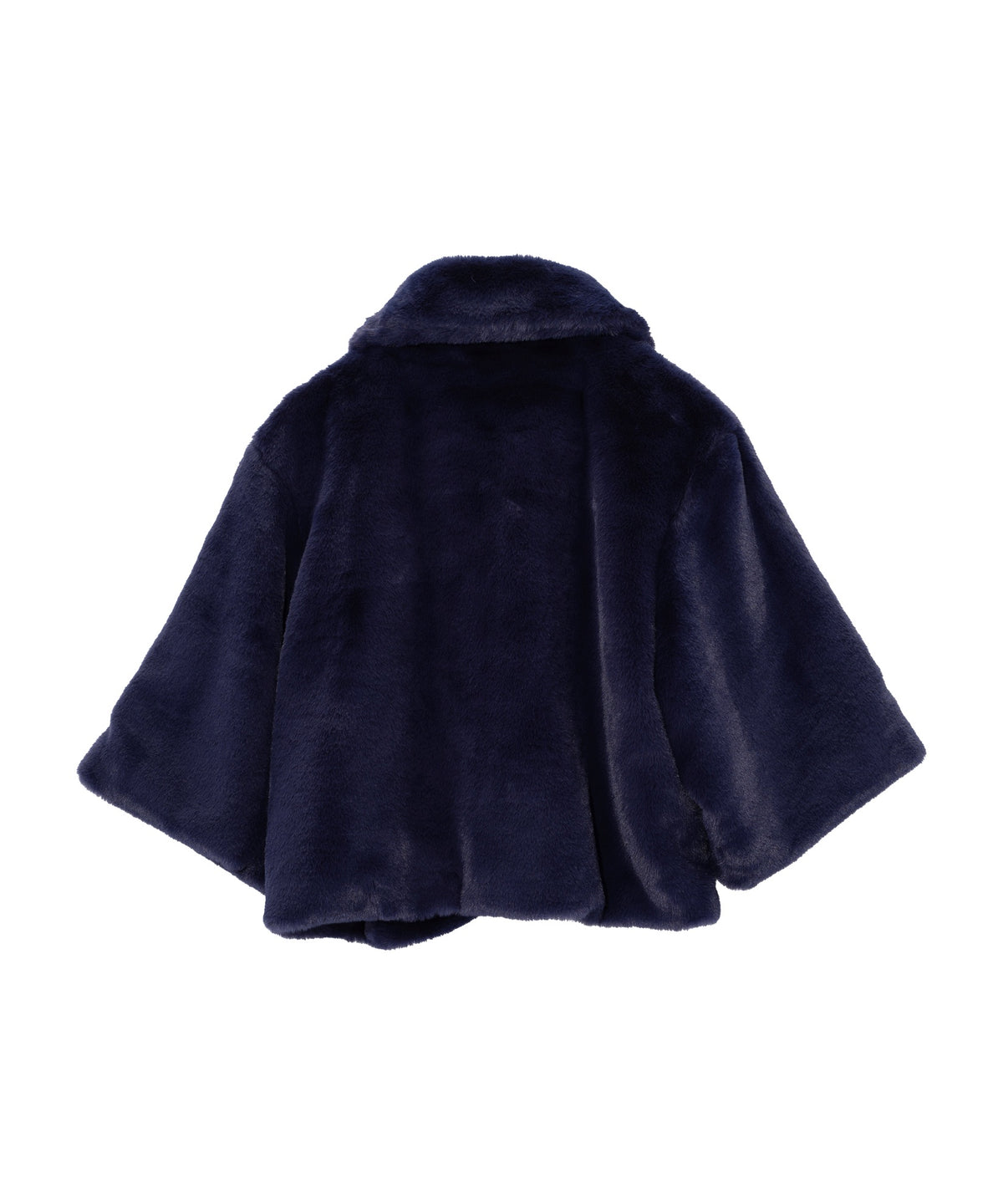 blair sheared mink faux fur jacket in denim blue