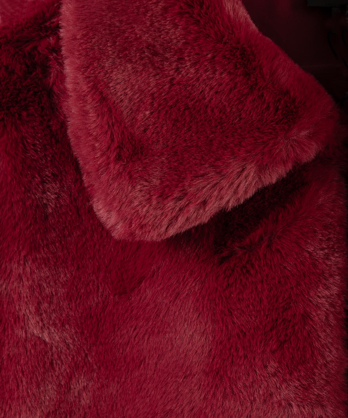 blair sheared mink faux fur jacket in winetasting