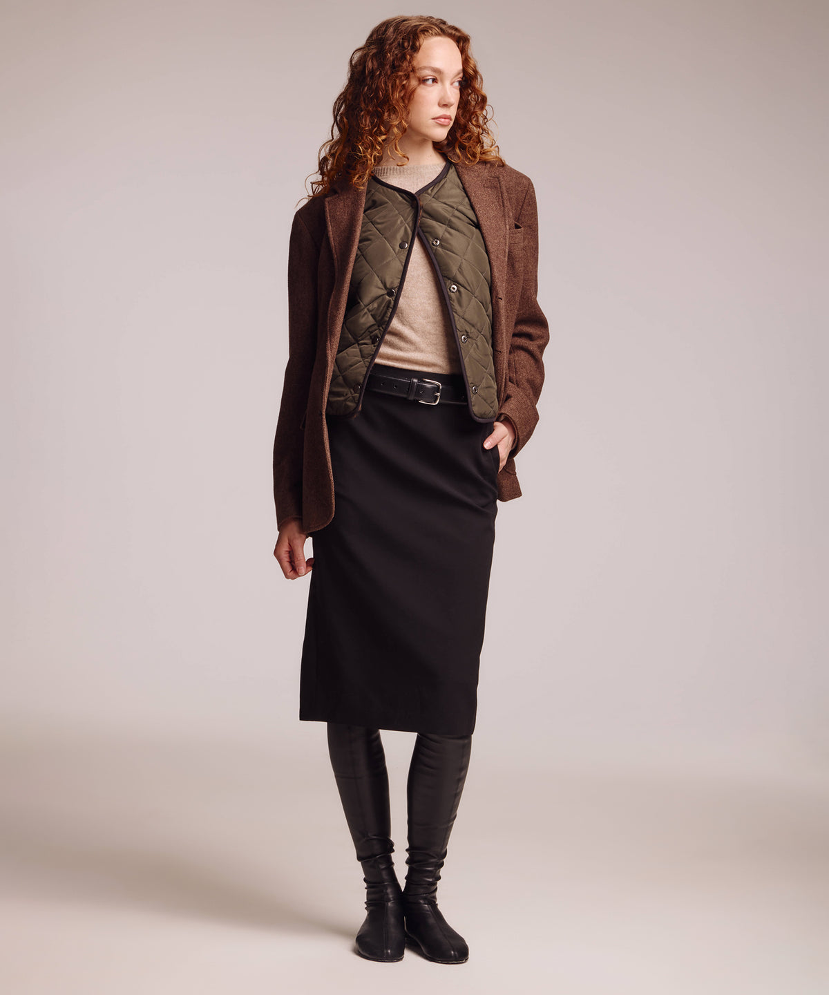 Animal Hillside Vest in Deep Olive