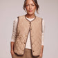 Animal Hillside Vest in Chai