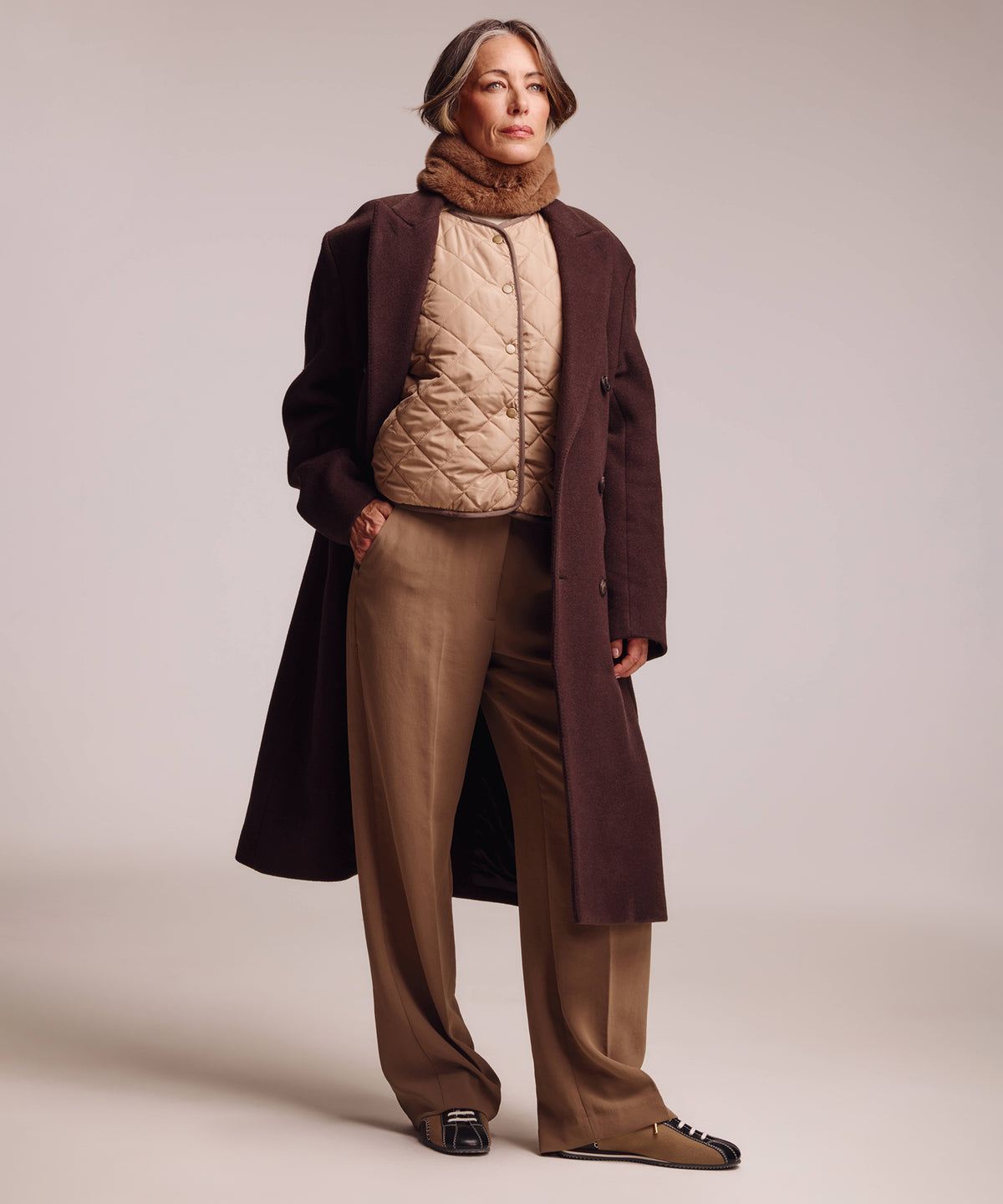 Animal Hillside Vest in Chai