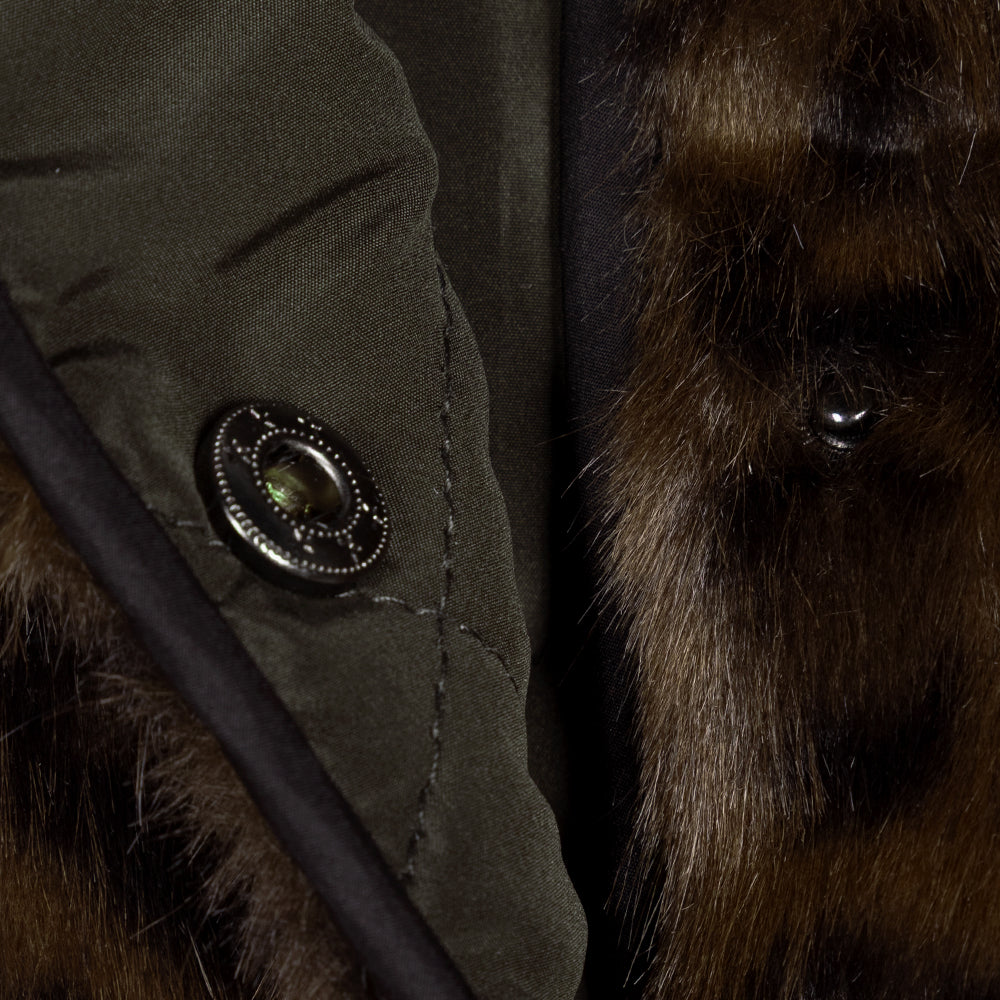 Animal Hillside Vest in Deep Olive