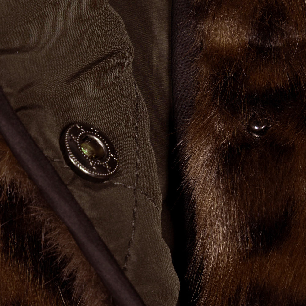 Animal Hillside Vest in Deep Olive
