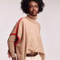 Cozy Cowl Pullover in camel heather