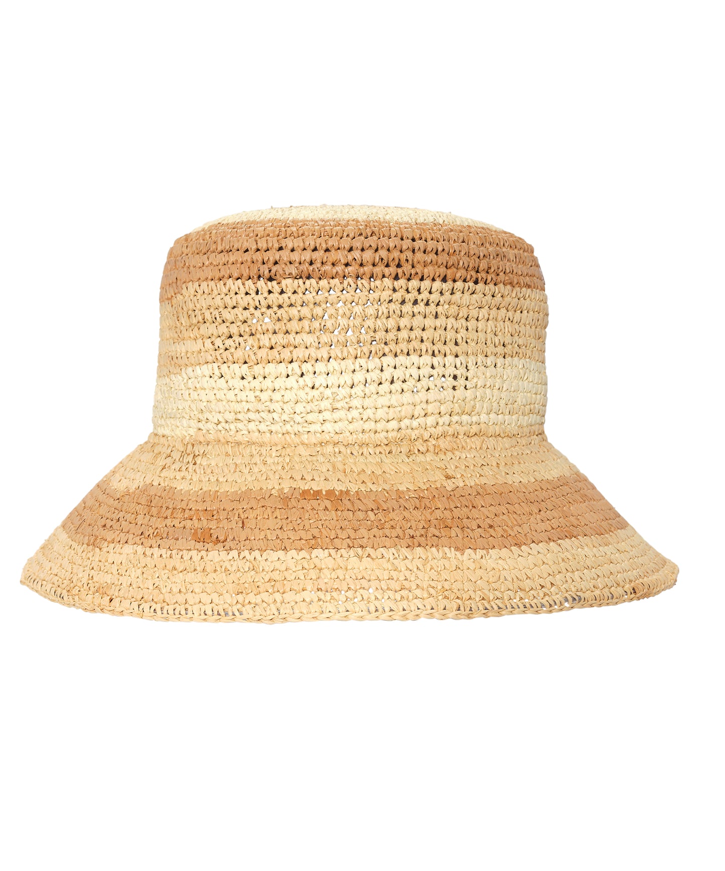 Tropic Stripe Hat in color White/Sand