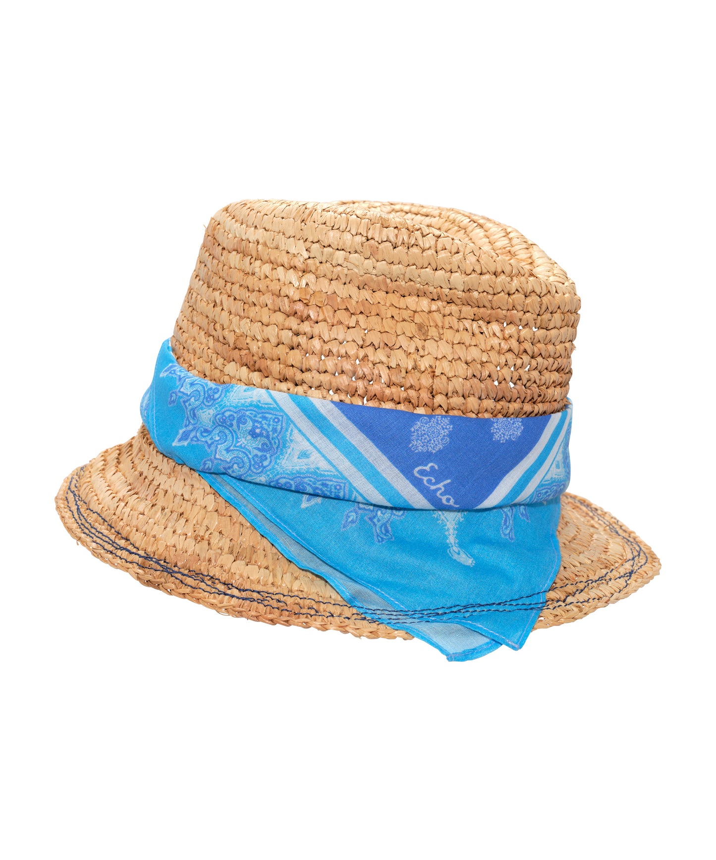 The Islander Raffia Straw Hat color vista blue