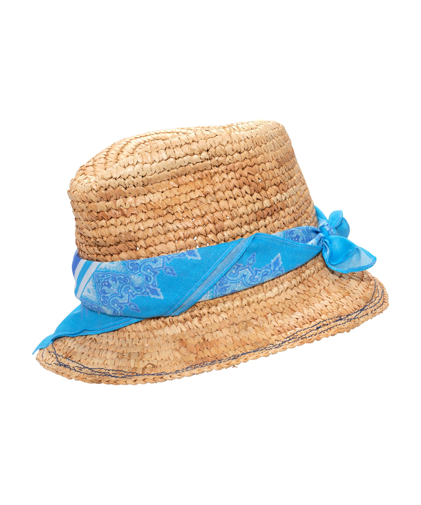 The Islander Raffia Straw Hat color vista blue