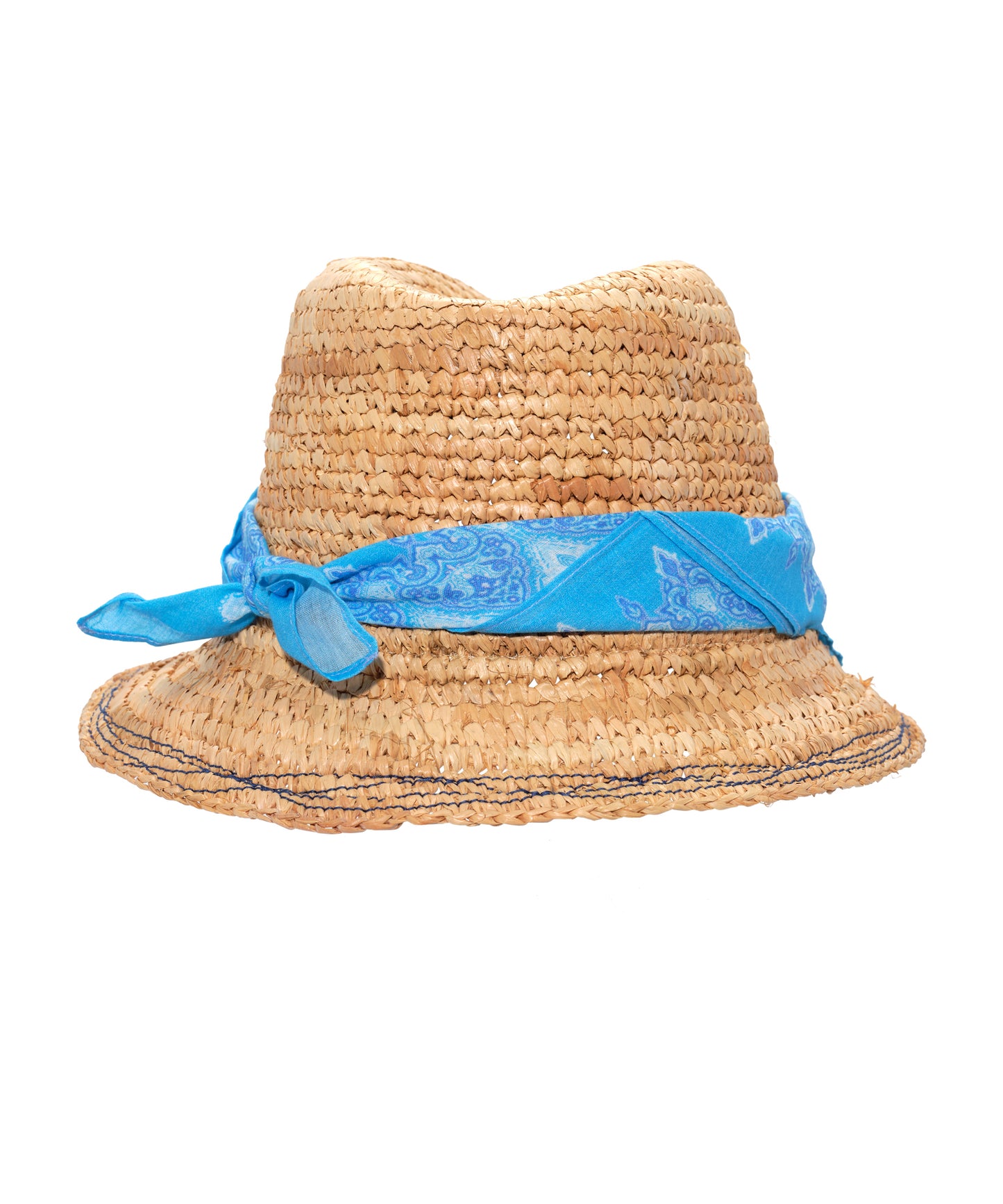 The Islander Raffia Straw Hat color vista blue