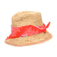 The Islander Raffia Straw Hat color pink hibiscus