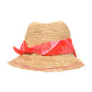 The Islander Raffia Straw Hat color pink hibiscus