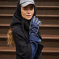 Denim Combo Glove in color navy/denim