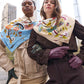Park Stroll 35" Silk Square Scarf in color french blue