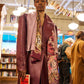 Snow Leopard Silk Wrap in color winter berry